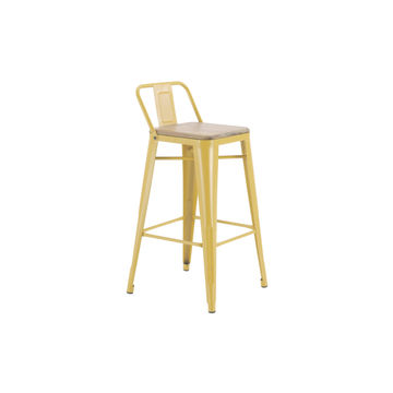 Bar Stool Oxford Steel Acacia Yellow