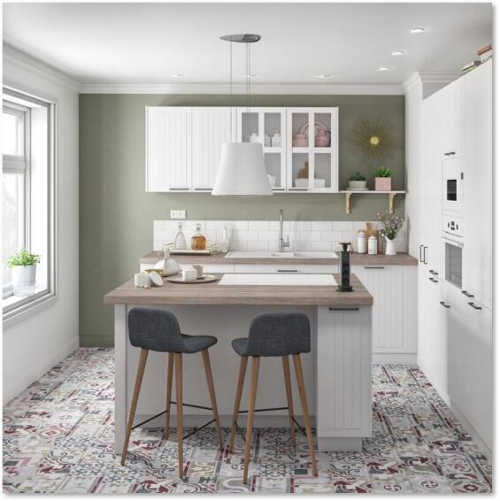 Delinia Kitchen Side Panel Toscan White L60Cm X H77Cm