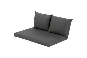 CUSHION PALET NATERIAL BIGREY WITH 2 PILLOWS 80X120CM ANTHRACITE