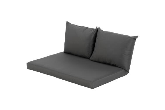 Patio Cushion Palet Naterial Bigrey With 2 Pillows 80x120cm Anthracite