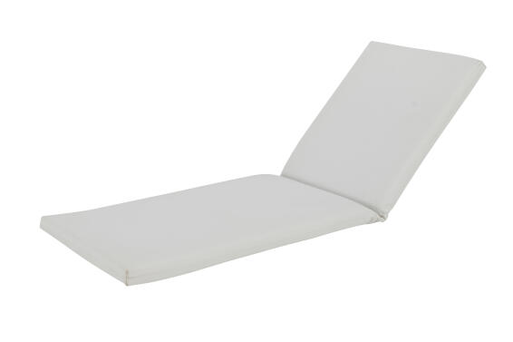 Naterial Texty Pool lounger Cushion 100% Recycled White 1.80mx63cmx5cm 