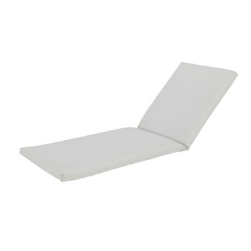 Naterial Texty Pool lounger Cushion 100% Recycled White 1.80mx63cmx5cm 