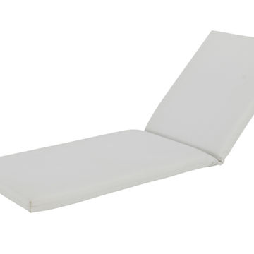 Naterial Texty Pool lounger Cushion 100% Recycled White 1.80mx63cmx5cm 