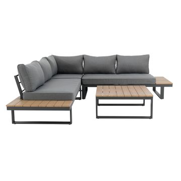 CORNER SET 5P SAN DIEGO W/ COFFEE TABLE ALU-EUCALYPTUS ANTHRACITE