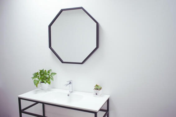 Enzo Octogon Mirror Black
