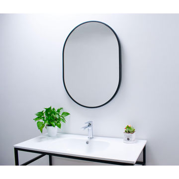 Mirror ELA oval black frame