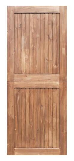 Exterior Stable Door Pine Framed & Ledged Open Back Stained-w813xh2032mm
