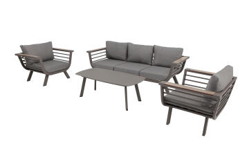 Neckar Aluminium & Textile 4 Piece Set Patio Set Grey