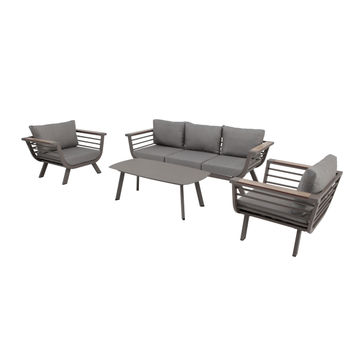Neckar Aluminium & Textile 4 Piece Set Patio Set Grey