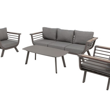 Neckar Aluminium & Textile 4 Piece Set Patio Set Grey