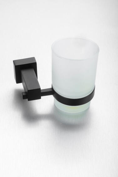 Tumbler Holder Wall Mounted Malta Black Gio