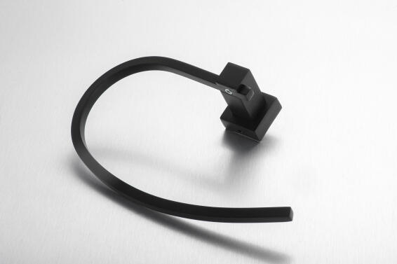 Towel Ring Wall Mounted Malta Black Gio