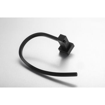 Towel Ring Wall Mounted Malta Black Gio