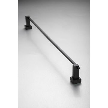 Single Towel Rail Wall Mounted Malta Black 760mm Gio