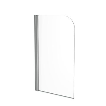 Nerea Bath screen Chrome Pivot Screen With 4mm Clear Glass W76cmxH130cm