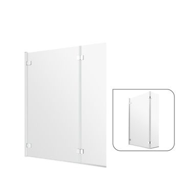 Bath screen Charm chrome pivot screen with 6mm clear glass 90x150cm and a 35cm deflector panel