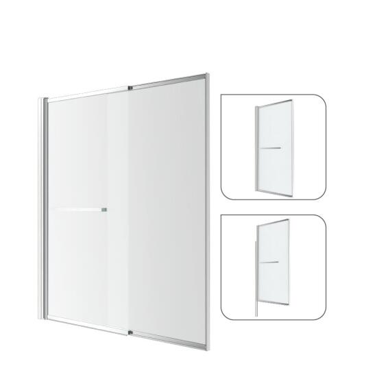 Sensea Bathscreen Chrome Liftable Pivot Screen With 5mm Clear Glass and A Towel Holder  W123cmxH140cm 