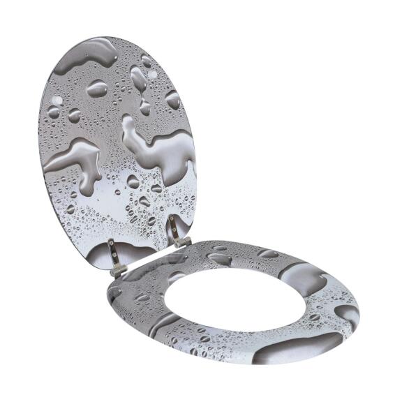 Toilet seat mdf with drop pattern Sensea Rocio grey