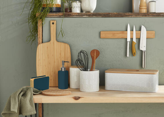 Kitchen Bread Bin White Honeycomb 