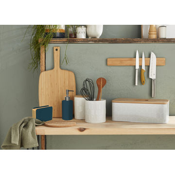 Kitchen Bread Bin White Honeycomb 