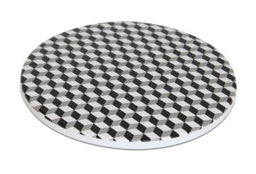 Kitchen Trivet Ceramic Black And White Hexagon 18Cm