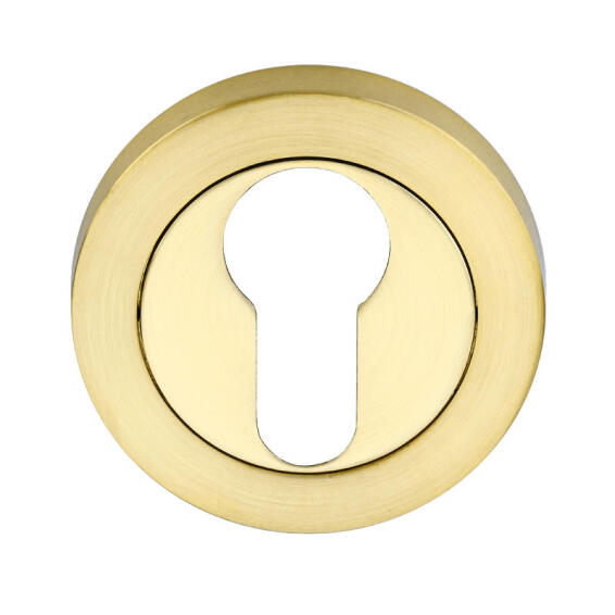 Escutcheons round rose cylinder key gold color finish lee inspire