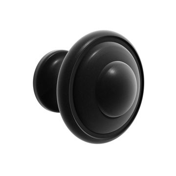 Cabinet throne knob matt black 30.5mm 2pc inspire
