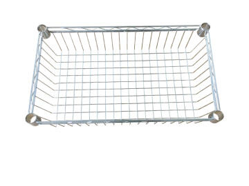 Basket shelf chrome 35x60x15 cm