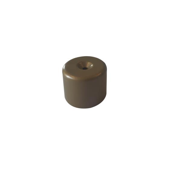 Plastic bun foot, dome, 50x43, Gold, fit