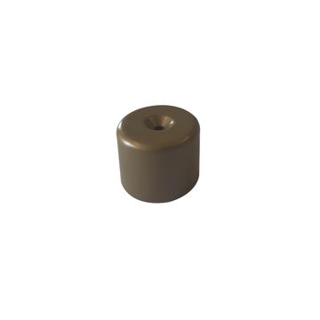 Plastic bun foot, dome, 50x43, Gold, fit