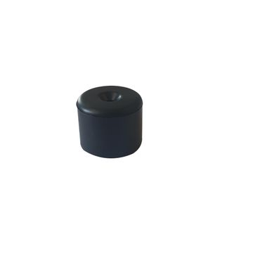 Plastic bun foot, dome, 50x43, black, fit