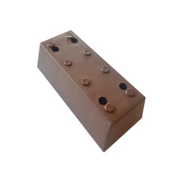Plastic bun foot, stephanie, 180x80x60, brown, fit