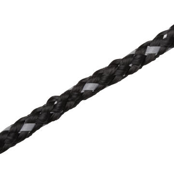 Braided polypropylene rope reflective black 48.0mm 175kg standers