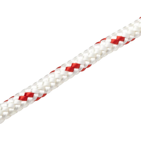 Rope Braided White Red 8 mm x 15 m STANDERS