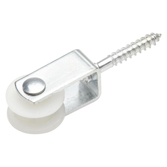 Screw pulley zinc plated nylon wheel 25mm 10kg for 6mm cord standers