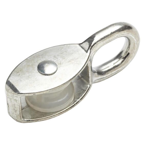 Fixed eye pulley nickel plated 15mm 27kg for 5mm cord 2pc standers