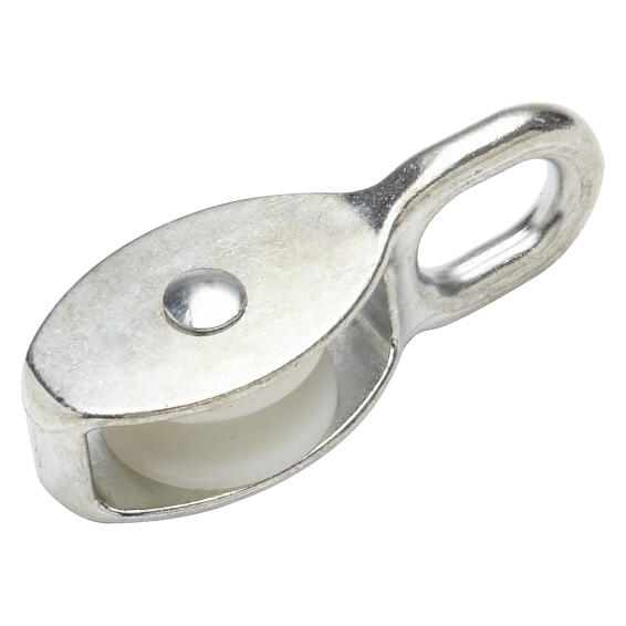 Fixed eye pulley nickel plated 25mm 50kg for 7mm cord 1pc standers