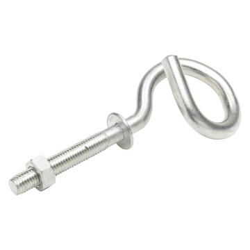 Nut and bolt cord fastener zink plated 12x70ml standers