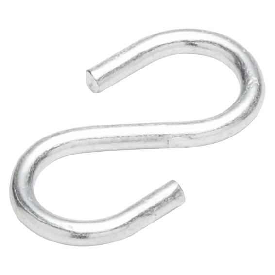 S-hooks open silver 1.8x3.5mm 4pc standers