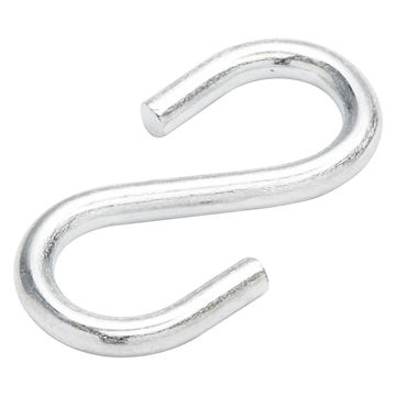 S-hooks open silver 2.5x4.0mm 4pc standers