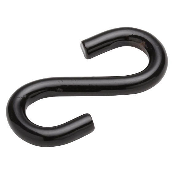 S-hooks open black 5.0x8.0mm 2pc standers