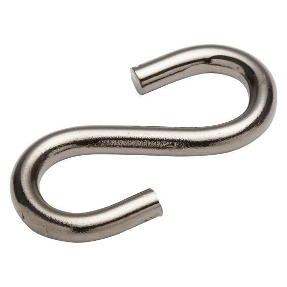 S-hooks open polish brass plated 5.0x6.5mm 2pc standers