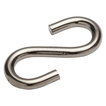 S-hooks open polish brass plated 5.0x6.5mm 2pc standers