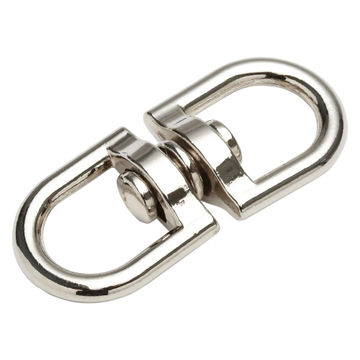 Double ended swivel eye hook nickel plated 20.5mm standers