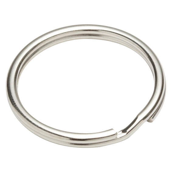 Key rings nickel plated steel 26mm 3pc standers