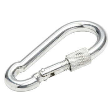 Snap hook screw nut silver 8x80mm 120kg standers
