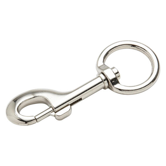 Pump snap hook with swivel eye nickel plated 32x110mm standers