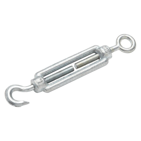 Turnbuckle hook to eye forged for 5mm cable 25kg standers