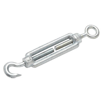 Turnbuckle hook to eye forged for 5mm cable 25kg standers