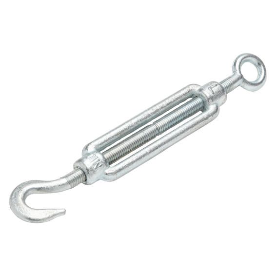 Turnbuckle hook to eye forged for 10mm cable 180kg standers